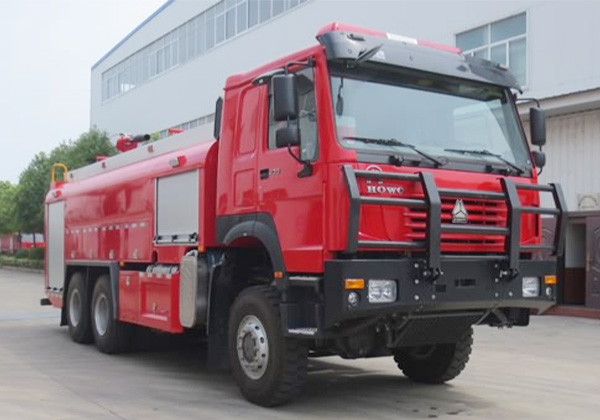 Foam fire truck