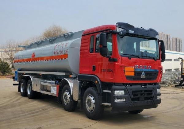 Aluminum alloy flammable liquid tank transport vehicle